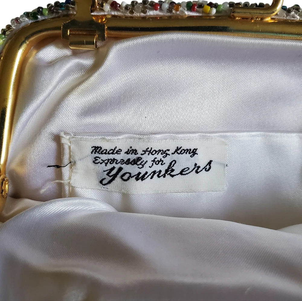 Satin Beaded Clutch /Evening Bag/Formal Events/Prom /Vintage - Picture 2 of 13